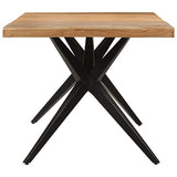vidaXL Table à dîner Noir 180x90x77 cm Bois d'acacia Solide