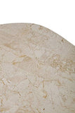 Stones Trapezio Table Basse, Pierre Blanche Fossile, 100x52x28 cm