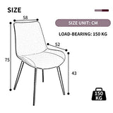 Ensemble de 2 chaises de Repas, Chaise rembourrée en Cuir PU Mat, Chaise latérale Moderne, Chaise en métal (Brunes) dans la Cuisine, la Salle à Manger, la Chambre et Le Salon