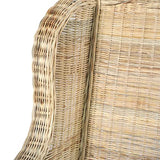 vidaXL Canapé avec Coussin Fauteuil de Salon Chaise de Canapé Salle de Séjour Maison Intérieur Chambre à Coucher Rotin Naturel et Lin
