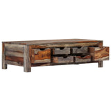 vidaXL Table Basse Table d’Appoint Table de Salon Bout de Canapé Rangement Maison Intérieur Salle de Séjour 100x50x30 cm Bois de Sesham Massif