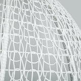 TecTake Chaise hamac avec Support en Résine Tressée Fauteuil Suspendu de Jardin Balancelle Transat - diverses Couleurs au Choix - (Blanc | No. 401775)