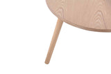 CLP Table Basse Herning I Table d'Appoint Design Plateau Élégant en MDF I 3 Pieds en Bois de Caoutchouc I Couleur : Nature, 120 cm