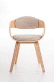 CLP Chaise Design Retro Kingston Tissu I Chaise de Salle à Manger Scandinave Accoudoir Ergonomique I Assise et Dossier Rembourrés I Couleur: Nature/crème