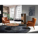 Paris Prix - Fauteuil Design en Cuir ocama 89cm Marron