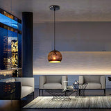 Asvert Suspension Luminaire Industrielle Lampe Suspendue Orientale Ajouré Noir Lustre Percé Abat-jour Métal Bol E27 Lampe de Plafond pour Maison Salon Restaurent Loft Bar [Classe énergétique A++]