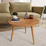 Gozos Oviedo Table Basse Gigognes, Lot de 2 | Table d'appoint Bout de Canapé Élégante en Bois de Hêtre Massif | Table Basse Idéal pour la Décoration de Style Boho | Tabouret à Fleurs | Ø 40 + 60 cm