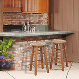 Furinno Tioman Outdoor Hardwood Tabouret de Bar extérieur Franc Arch, Ensemble de 2, Naturel, One Size