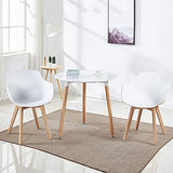 H.J WeDoo Ronde Table de Salle à Manger scandinave Moderne Style rétro Blanche