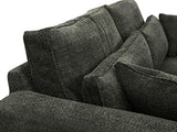 Vente-unique Canapé 3 Places en Tissu Bouclette Gris Anthracite MONDOVI