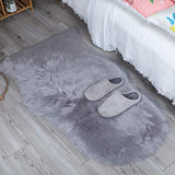 YIHAIC Peau de Mouton synthétique,Cozy Sensation comme véritable Laine Tapis en Fourrure synthétique, Man-Made Luxe Laine Tapis de Canapé Coussin (Gris, 75 x 120 cm)