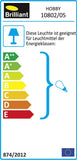 BRILLIANT lampe de bureau Hobby clip blanc | 1x A60, E27, 40W, adapté aux lampes normales (non inclus) | Échelle A ++ à E | Avec pressostat sur la tête de lampe