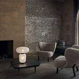 Collection de Lampes Faites Main FORMAKAMI, Papier Blanc Ivoire, chêne teinté Noir - AndTradition - Formakami, JH5 - Ø 70cm, H 67cm