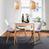 FURNITURE-R France Currency Square Top 80 Table Salle à Manger, Bois, Blanc-80-carré, 808075cm