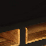 Festnight- Meuble TV en Bois Massif TV Cabinet Meuble de télévision avec 3 tiroir 120 x 30 x 50 cm Noir et Marron