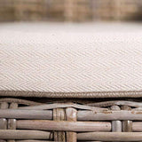 Générique Chaise avec accoudoirs en rotin et Coussin Beige Samuel - L 60 x l 60 x H 80