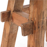 Design Delights Tabouret en bois rustique vintage 40" - Bois dur recyclé - Tabouret en bois massif - 43 x 45 x 27 cm (H x l x P) - Nature vintage