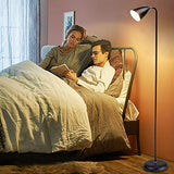 Depuley Lampadaire en Métal Fer, Noir Mat Lampadaire sur Pied Rétro Flexible de Bureau et Salon, Design Classique et Nostalgique，Lumière chaude,Métal noir, Ampoule E14 3000k.（Amouple Incluse）