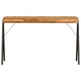 tidyard Table à Écrire Bois | Table de Bureau | Table Informatique Style Industriel en Bois de Manguier Massif 118 x 50 x 75 cm