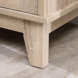 HOMCOM Table de Chevet Table de Nuit en cannage Style bohème avec 1 Placard 48 x 40 x 58 cm - Bois Naturel