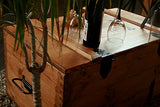 TANGDIAABBCC Own Design Rustic Vintage Cottage Retro Wooden Pine Chest Trunk Coffee Table Blanket Box Medium Wood Brown