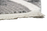 Mérinos Tapis Design en Laine Style marocain Gris crème Größe 160x230 cm