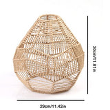 pologmase Abat Jour en Macramé - Corde en Papier Rotin Boho Tissé À La Main Couverture De Suspension Suspendue Boho Abat Jour en Osier pour Îlot De Cuisine, Chambre, Restaurant, Salle À Manger