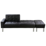 interougehome Canapé-lit Cuir Artificiel Noir