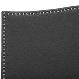 Beliani Sommier et Cadre pour Lit Double 180 x 200 cm en Tissu Gris Rétro Moderne Montpellier