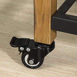 SoBuy® FKW57-N Table Console Chariot de Service Desserte à roulettes Commode Roulant pour Cuisine et Salon 2 tiroirs et 2 étagère