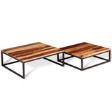 Festnight 2 pcs Ensemble de Table Basse Gigogne Style Rétro Bois de Sheesham Massif