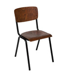Atmosphera - Chaise Style écolier en Bois Marron Kiel H 83 cm Colonial