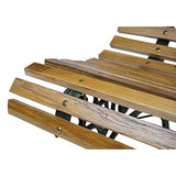 Banc de Jardin HWC-F97, Banc du Parc, Banquette en Bois, Fonte, 3 Places, 122cm, 22kg - Marron Clair