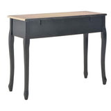 vidaXL Table de Console et Coiffeuse avec 3 Tiroirs Table de Maquillage Meuble de Chambre à Coucher Couloir Salon Entrée Salle à Manger Bureau Maison Noir