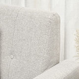HOMCOM Fauteuil de Salon Relax Style scandinave Dossier capitonné en Tissu 85 x 76,5 x 86 cm - Gris Clair et Pieds en Bois