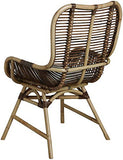 JARDIN DECO Fauteuil en rotin Croco avec Coussin Bontang