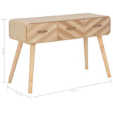 Tidyard Table Console | Table d'entrée | Table d'appoint avec 3 Tiroirs en Bois Massif 100 x 35 x 68 cm