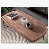 Table Basse Rustique, Tables De Chevet De Canapé, Tables De Chevet avec Pied Croisé pour Mobilier De Salon À La Maison, Brun Noyer (Triangle, Rond, Rectangle)