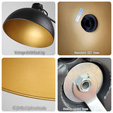 Osasy Lampadaire Arc, lampe à pied design rétro, Abat-jour réglable, 1x E27 max. 60 Watt, métal, en noir-doré,Lampadaires pour le salon, les salons,la lecture