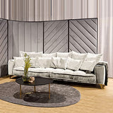 Maison Aubertin Canapé Tissu Droit Beige Altamo - 4 Places