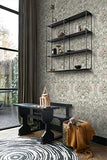 ESTAhome papier peint fleurs vintage sable beige et vieux rose - 139418-50 x 900 cm
