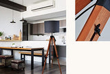 FORWIN Lampadaire- Solide Bois Trois Pieds Lampadaire Salon Chambre Bureau Lampe Éclairage intérieur (Couleur : NOIR)