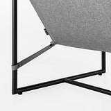 ZINUS Aidan Fauteuil d’exception style suspendu,Fauteuil avec structure en métal et coussins remplis de flocons de mousse, Montage facile sans outils,Fauteuil livré dans une boîte compacte, Gris clair