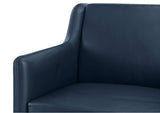 BHDesign JEM - Fauteuil Moderne - Cuir Moderne - Bleu Navy