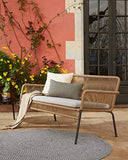 Kave Home - Canapé 2 Places Samanta en Corde Maron 133 cm