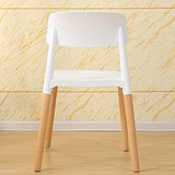interougehome Lot de 2 chaises scandinaves Modernes avec Pieds en Bois - Blanc, Lot de 2 chaises scandinaves Design Retro