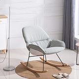 Wenzhihua Fauteuil à Bascule Fauteuil à Bascule Rocker Relax Chaise Longue Chaise inclinable Chaise de détente Confortable siège rembourré (Couleur : Gris, Taille : 90x74cm)
