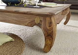 Table Basse 160x80cm - Bois Massif de Palissandre laqué - Inspiration Ethnique-Coloniale - Opium #634