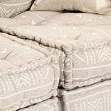 vidaXL Canap¨¦-lit modulaire ¨¤ 3 places Beige Tissu
