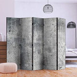 decomonkey | Paravent repliant XXL 225x172 cm | cloison pour séparer Une Piece | Impression sur Le Papier intissé 100% décoratif Opaque Foto en Bois avec Interieur Impression Mur de Pierre Gris